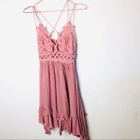 NWT Free People One Adela Blush Mini Dress Small - Picture 6 of 12
